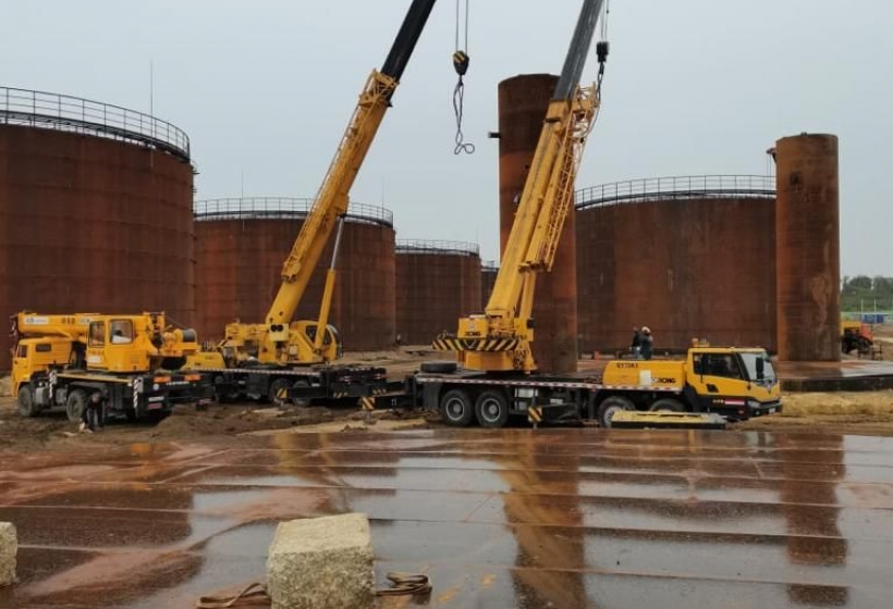 Орёл, монтаж 11 и 12-го РВС 5000 м³ под битум