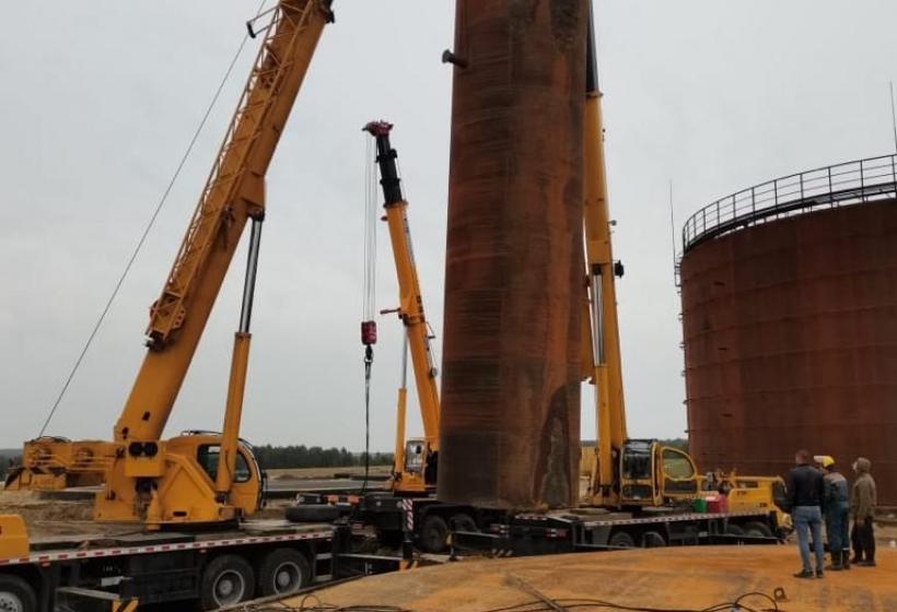 Орёл, монтаж 11 и 12-го РВС 5000 м³ под битум