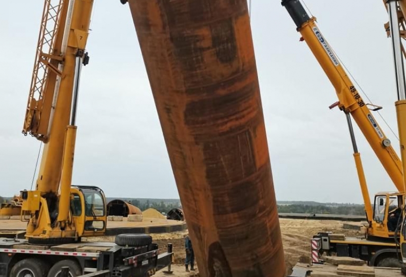 Орёл, монтаж 11 и 12-го РВС 5000 м³ под битум