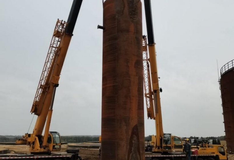 Орёл, монтаж 11 и 12-го РВС 5000 м³ под битум