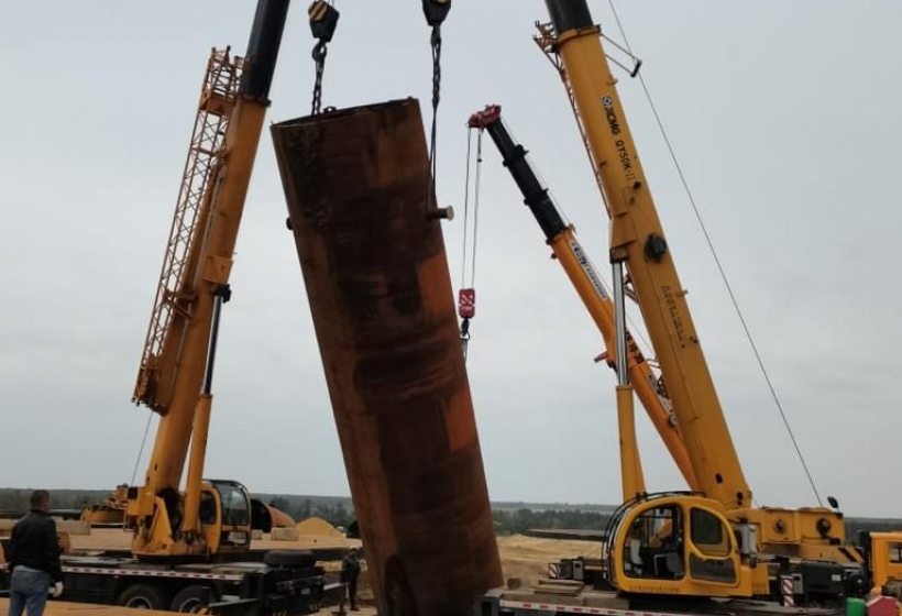 Орёл, монтаж 11 и 12-го РВС 5000 м³ под битум